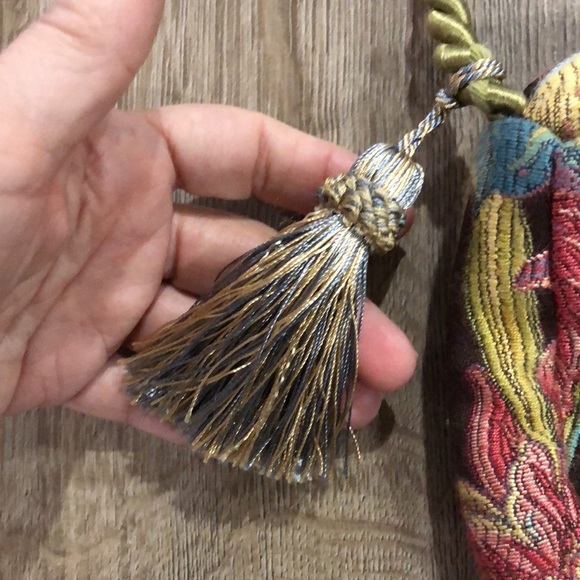 Vintage CREATED ENDEAVORS by BARBARA MILLER Fabric Beaded Shoulder Bag - Picture 2 of 11